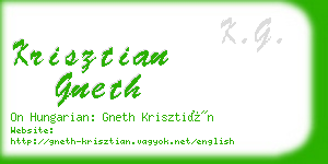 krisztian gneth business card